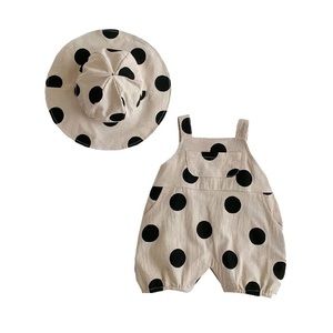 MiniOlie Polkadot Overall Set